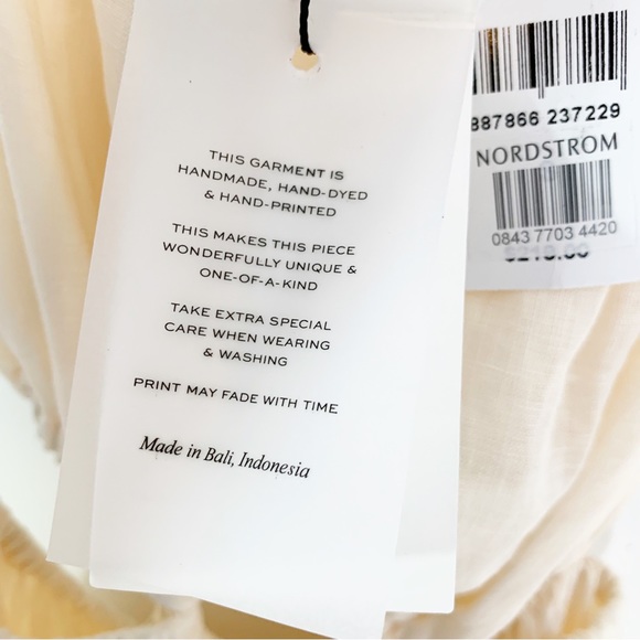 Faithfull the Brand Zuma Cut Out Linen Mini Dress Size 4 NWT - Picture 10 of 15